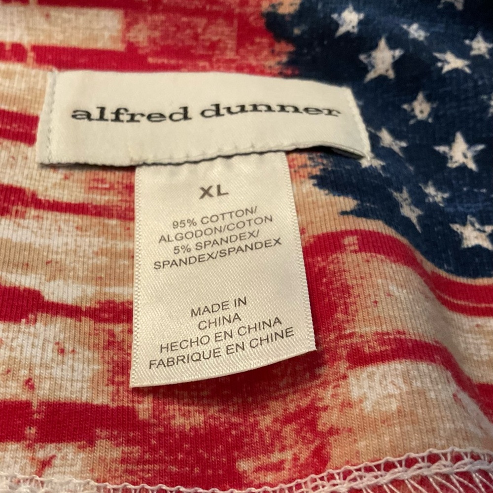 Alfred Dunner Patriotic Red, White and Blue Top - Picture 5 of 6
